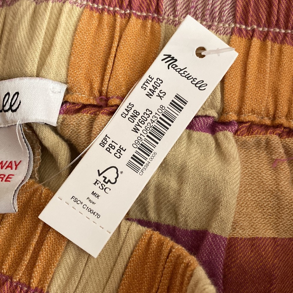 Madewell Pajama Gingham Check Shorts - Picture 8 of 10